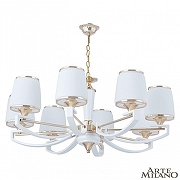 Люстра Arte Milano Florentia-2457 302457/8 Wh/Gd цвет плафона/подвески Белый, Золото, цвет арматуры Белый, Золото-1