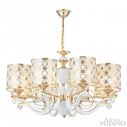 Люстра Arte Milano Florentia-3097 303097/8 Wh/Gd цвет плафона/подвески Белый, Золото, цвет арматуры Белый, Золото-2