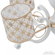 Люстра Arte Milano Florentia-3097 303097/8 Wh/Gd цвет плафона/подвески Белый, Золото, цвет арматуры Белый, Золото-4