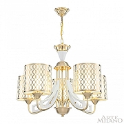 Люстра Arte Milano Florentia-3387 303387/5 Wh/Gd цвет плафона/подвески Белый, Золото, цвет арматуры Белый, Золото-3