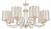 Люстра Arte Milano Florentia-3387 303387/8 Wh/Gd цвет плафона/подвески Белый, Золото, цвет арматуры Белый, Золото