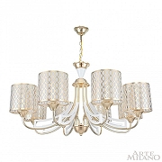 Люстра Arte Milano Florentia-3387 303387/8 Wh/Gd цвет плафона/подвески Белый, Золото, цвет арматуры Белый, Золото-3