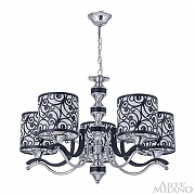 Люстра Arte Milano Florentia-4957 304957/5 Bk/Ni цвет плафона/подвески Белый, Черный, цвет арматуры Никель, Черный-3