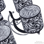 Люстра Arte Milano Florentia-4957 304957/5 Bk/Ni цвет плафона/подвески Белый, Черный, цвет арматуры Никель, Черный-4