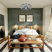 Люстра Arte Milano Florentia-4957 304957/5 Bk/Ni цвет плафона/подвески Белый, Черный, цвет арматуры Никель, Черный-7