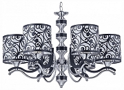 Люстра Arte Milano Florentia-4957 304957/6 Bk/Ni цвет плафона/подвески Белый, Черный, цвет арматуры Никель, Черный