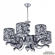 Люстра Arte Milano Florentia-4957 304957/6 Bk/Ni цвет плафона/подвески Белый, Черный, цвет арматуры Никель, Черный-1