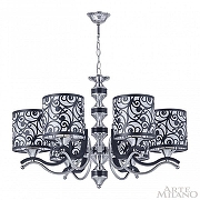 Люстра Arte Milano Florentia-4957 304957/6 Bk/Ni цвет плафона/подвески Белый, Черный, цвет арматуры Никель, Черный-2