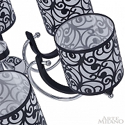 Люстра Arte Milano Florentia-4957 304957/6 Bk/Ni цвет плафона/подвески Белый, Черный, цвет арматуры Никель, Черный-4
