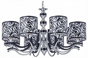 Люстра Arte Milano Florentia-4957 304957/8 Bk/Ni цвет плафона/подвески Белый, Черный, цвет арматуры Никель, Черный