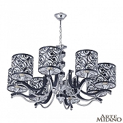 Люстра Arte Milano Florentia-4957 304957/8 Bk/Ni цвет плафона/подвески Белый, Черный, цвет арматуры Никель, Черный-1
