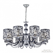 Люстра Arte Milano Florentia-4957 304957/8 Bk/Ni цвет плафона/подвески Белый, Черный, цвет арматуры Никель, Черный-3