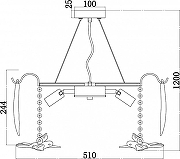 Люстра Favourite Philomela 3054-6P цвет плафона/подвески Прозрачный, цвет арматуры Медь-5