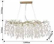 Люстра Favourite Brillo 3056-10P цвет плафона/подвески Прозрачный, цвет арматуры Золото-7