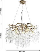 Люстра Favourite Brillo 3056-7P цвет золотой-3