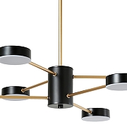 Люстра на штанге F-promo Atma 3058-6P цвет плафона/подвески Белый, Черный, цвет арматуры Золото, Черный-3