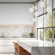 Люстра на штанге DeMarkt Оливия 17 306015404 цвет плафона/подвески Белый, цвет арматуры Латунь-8