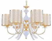 Люстра Arte Milano Florentia-6067 306067/6 Wh/Gd цвет плафона/подвески Белый, Золото, цвет арматуры Белый, Золото