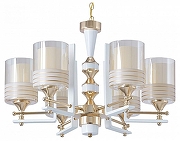 Люстра Arte Milano Florentia-6087 306087/6 Wh/Gd цвет плафона/подвески Белый, Оранжевый, цвет арматуры Белый, Золото