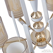 Люстра Arte Milano Florentia-6087 306087/6 Wh/Gd цвет плафона/подвески Белый, Оранжевый, цвет арматуры Белый, Золото-4