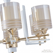 Люстра Arte Milano Florentia-6087 306087/6 Wh/Gd цвет плафона/подвески Белый, Оранжевый, цвет арматуры Белый, Золото-6