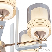 Люстра Arte Milano Florentia-6087 306087/6 Wh/Gd цвет плафона/подвески Белый, Оранжевый, цвет арматуры Белый, Золото-8