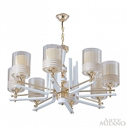Люстра Arte Milano Florentia-6087 306087/8 Wh/Gd цвет плафона/подвески Белый, Оранжевый, цвет арматуры Белый, Золото-2