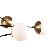 Люстра на штанге F-promo Tufan 3087-6P цвет плафона/подвески Белый, цвет арматуры Латунь, Черный-2