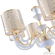 Люстра Arte Milano Florentia-8857 308857/5 Wh/Gd цвет плафона/подвески Белый, Золото, цвет арматуры Белый, Золото-6