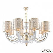 Люстра Arte Milano Florentia-8857 308857/8 Wh/Gd цвет плафона/подвески Белый, Золото, цвет арматуры Белый, Золото-1