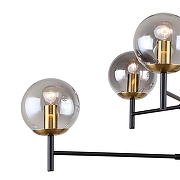 Люстра на штанге F-promo Sheeny 3088-6P цвет плафона/подвески Дымчатый, цвет арматуры Латунь, Черный-2