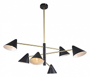 Люстра F-promo Trikoniya 3089-6P цвет плафона/подвески Черный, цвет арматуры Золото, Черный-1
