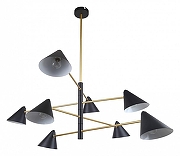 Люстра F-promo Trikoniya 3089-8P цвет плафона/подвески Черный, цвет арматуры Золото, Черный