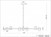 Люстра на штанге F-promo Chart 3092-6P цвет плафона/подвески Латунь, Черный, цвет арматуры Черный-4