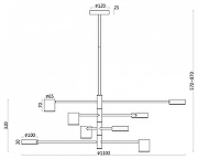 Люстра F-promo Ducan 3094-8P цвет плафона/подвески Белый, Черный, цвет арматуры Черный-4