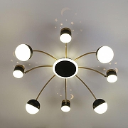 Люстра F-promo Canvas 3096-8P цвет плафона/подвески Белый, Латунь, Черный, цвет арматуры Латунь, Черный-2