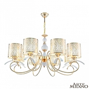 Люстра Arte Milano Florentia-9787 309787/8 Wh/Gd цвет плафона/подвески Белый, Золото, цвет арматуры Белый, Золото-1
