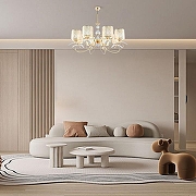 Люстра Arte Milano Florentia-9787 309787/8 Wh/Gd цвет плафона/подвески Белый, Золото, цвет арматуры Белый, Золото-8