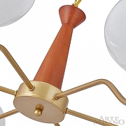 Люстра Arte Milano AM-Napoli 310166/D780/6 BS/WD цвет плафона/подвески Белый, цвет арматуры Коричневый, Золото-5