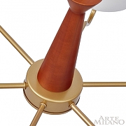 Люстра Arte Milano AM-Napoli 310166/D780/6 BS/WD цвет плафона/подвески Белый, цвет арматуры Коричневый, Золото-7