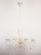 Люстра Abrasax 3118 3118/8 SV цвет плафона/подвески Прозрачный, цвет арматуры Серебро-1