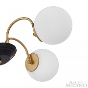 Люстра на штанге Arte Milano AM-Napoli 312066/D700/4 BS/BK цвет плафона/подвески Белый, цвет арматуры Латунь, Черный-5