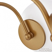 Люстра на штанге Arte Milano AM-Napoli 312066/D700/5 BS/BK цвет плафона/подвески Белый, цвет арматуры Латунь, Черный-4