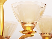 Люстра Doge Luce 312 312LO5FO-014/363 цвет плафона/подвески Бежевый, Прозрачный, цвет арматуры Золото-3