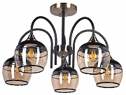 Люстра на штанге De City Блеск 315015605 цвет плафона/подвески Шампань, цвет арматуры Бронза, Черный