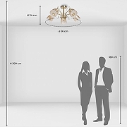 Люстра на штанге De City Блеск 21 315016105 цвет плафона/подвески Бежевый, цвет арматуры Бронза-11