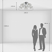 Люстра De City Блеск 30 315016305 цвет плафона/подвески Белый, Прозрачный, цвет арматуры Хром-8