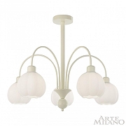 Люстра на штанге Arte Milano AM-Napoli 315066/D680/5 IV цвет плафона/подвески Белый, цвет арматуры Слоновая кость-3