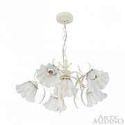 Люстра Arte Milano AM-Napoli 316066/D680/6 IV цвет плафона/подвески Белый, цвет арматуры Слоновая кость-2
