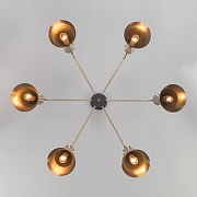 Люстра на штанге Bogate's Glustin 316/6 цвет плафона/подвески Латунь, цвет арматуры Латунь, Черный-1